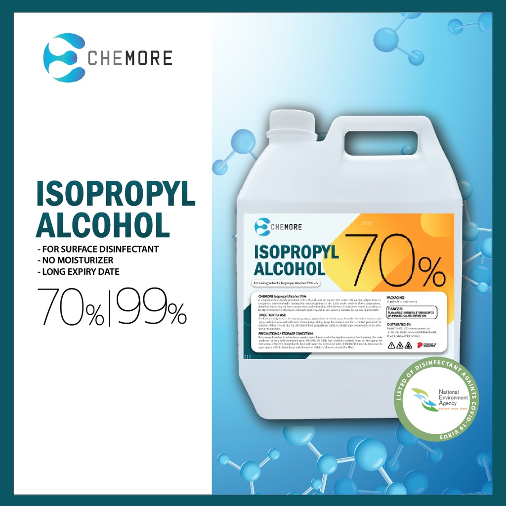 CHEMORE Isopropyl Alcohol (IPA) 500ml / 5L