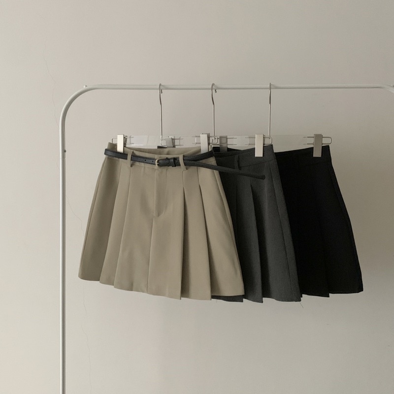 (Must-buy) Age-reducing Magic High-quality Pleated Skirt (3 colors) (with belt)