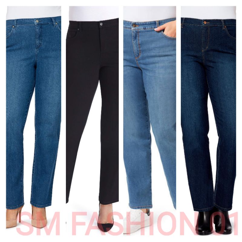 plus size women’s jeans pant straight cut (26"-50")kain stretchable