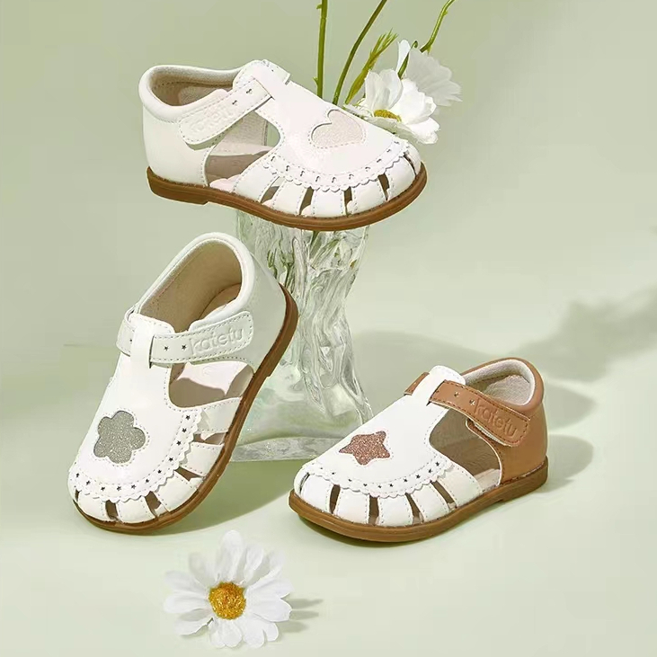 SG Seller/KATETU Girls' princess shoes children's leather shoes non slip breathable soft soles