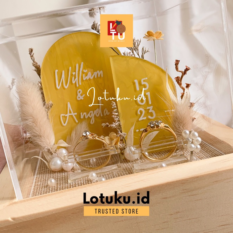 Ring Holder | Engagement Ring Box | Wedding Ring box | Rustic Ring box