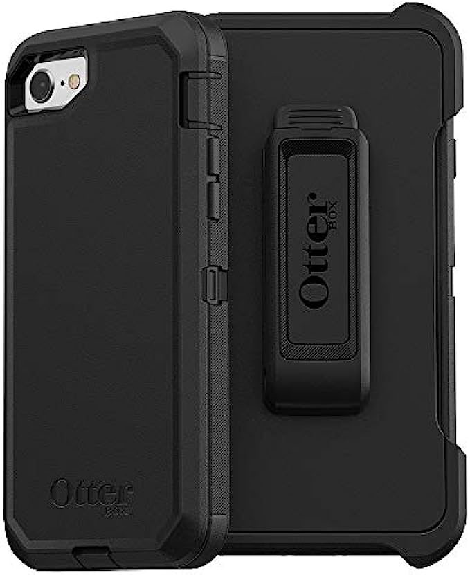 OtterBox DEFENDER SERIES Case for iPhone SE (3rd and 2nd gen) and iPhone 8/7 - Frustration FRĒe Packaging - BLACK