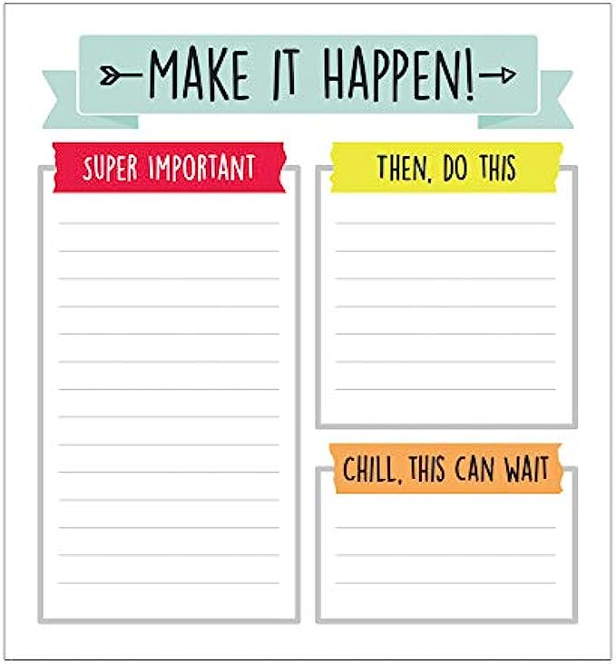 Carson Dellosa Aim High To Do List Notepad—5.75" x 6.25" Paper Stationery, Daily Checklist, Goals, Reminders, Notes, Motivational Organizer (50 sheets)