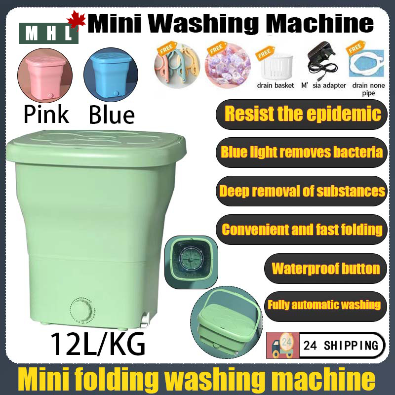 4.5/12L Portable Foldable Mini Washing Machine， Collapsible Washing Machine，Baby Clothes Washing 