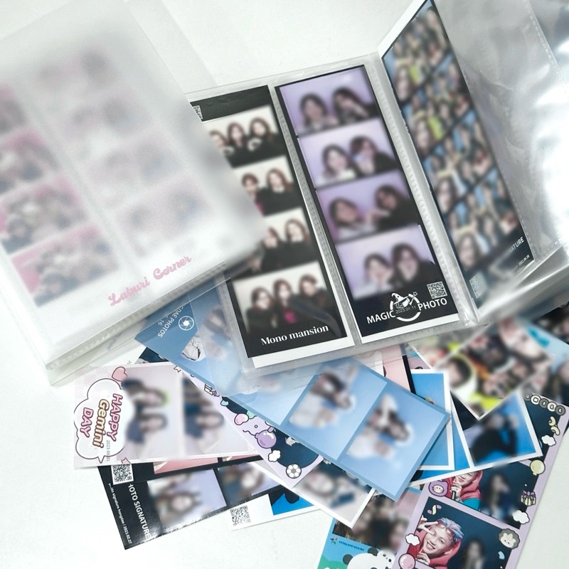 Korea Photo Strip Album 6inch Idol Photocard Collect Book 20 Pages Bookmark Storage Book/star Film Storage Book/life Four Grid Protection Book